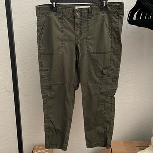 Sonoma Army Green Cargo Crop Pants